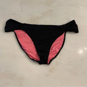 VS Pink Large Black Bikini Bottoms